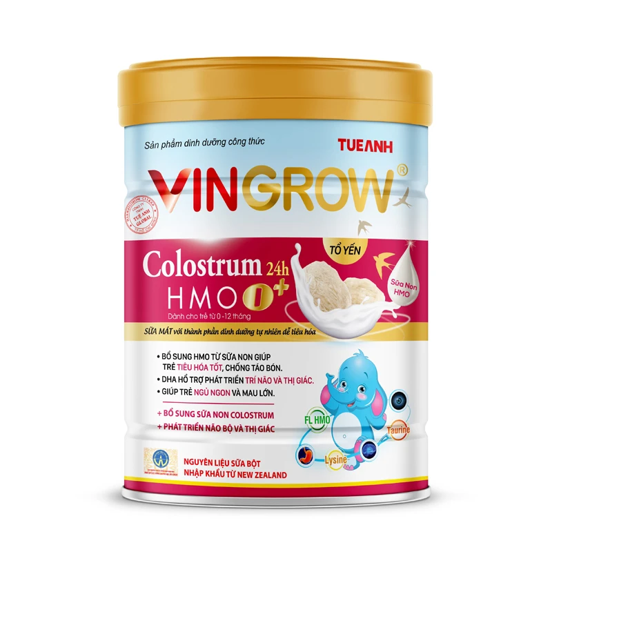 Sữa bột VinGrow Colostrum 24h HMO 0+ cho bé 0-12 tháng 900g