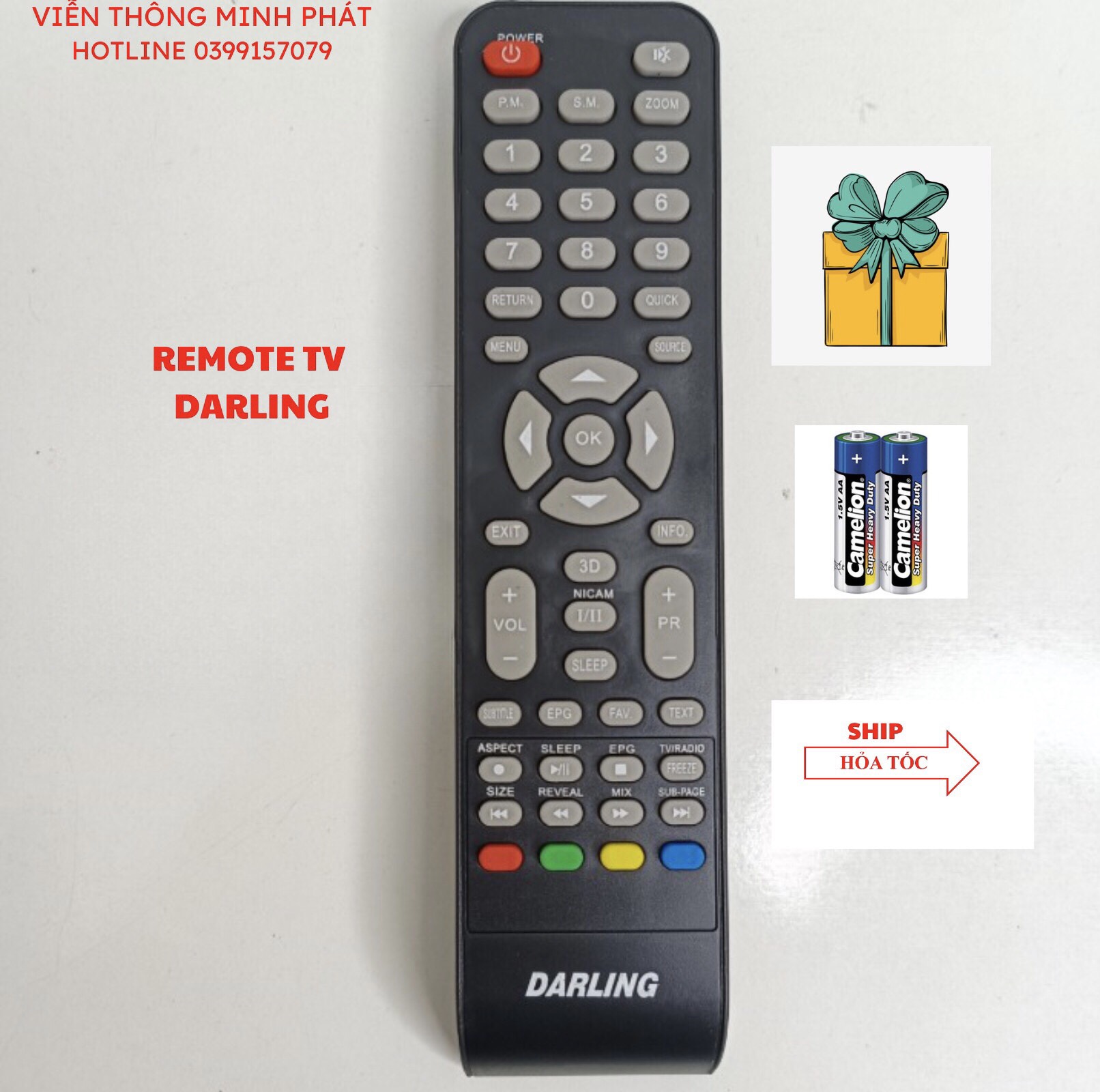 REMOTE ĐIỀU KHIỂN TIVI DARLING LED_LCD_CRT