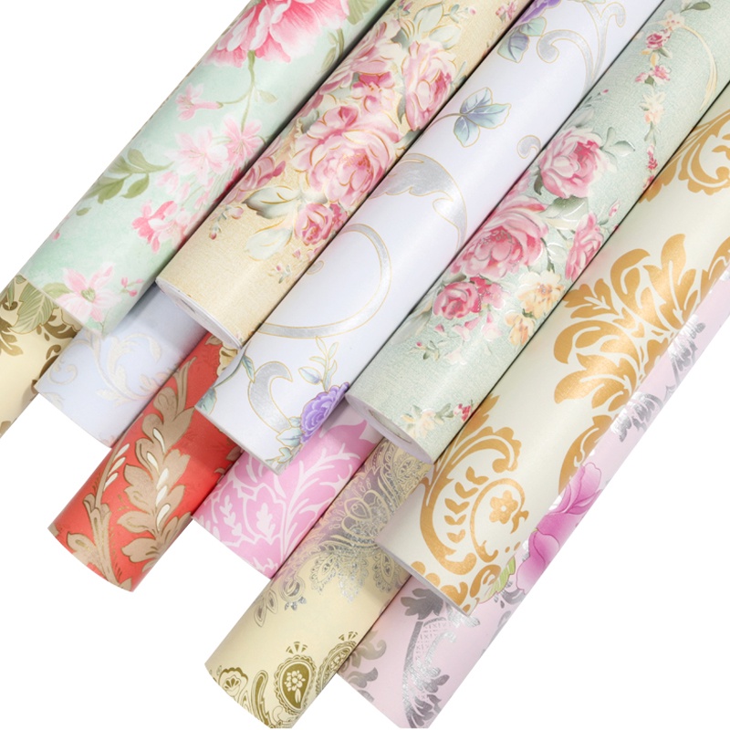 10m Giấy Dán Tường Trang Trí, Decal Dán Tường Hoa Văn 3D (có sẵn keo)