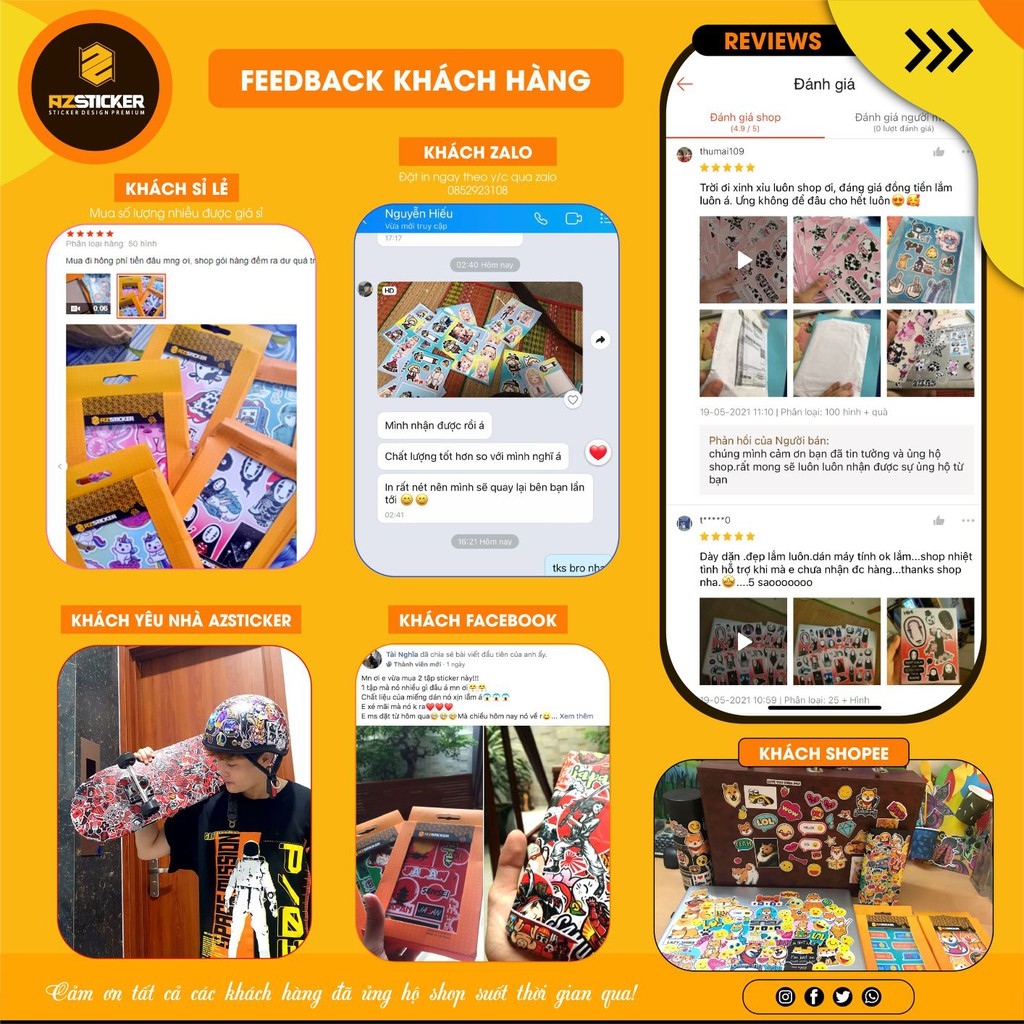 ☾ஐ Set 100 Sticker Sticker Dán Nón Bảo ểm Chống Nước