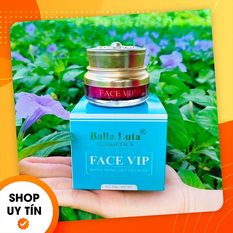 Kem Face VIP Balla Luta màu xanh 25g - Kem face vip nhỏ dưỡng trắng da Bala Luta