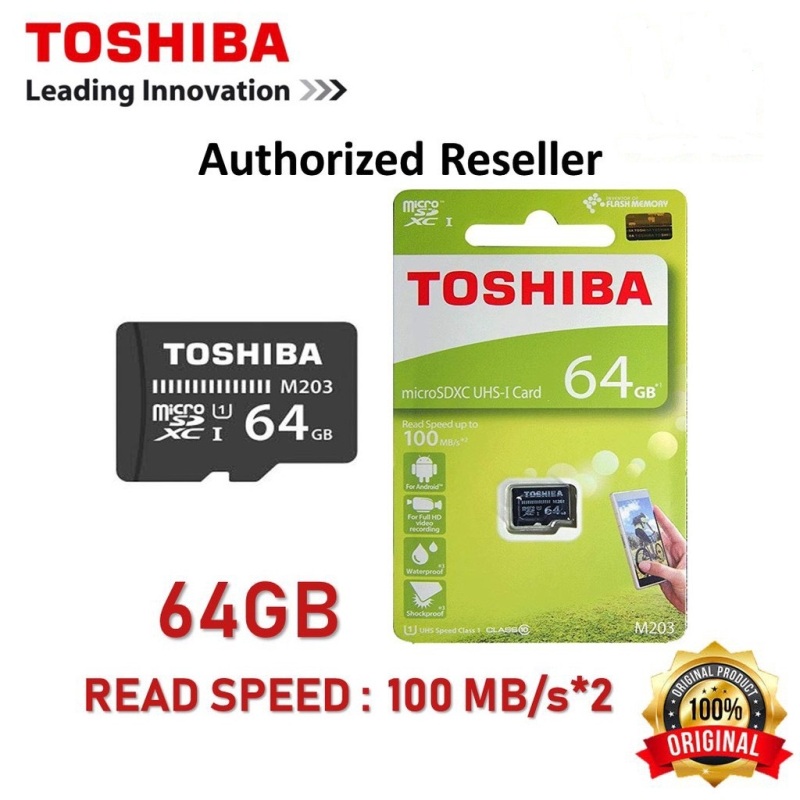 Thẻ nhớ MicroSDXC Toshiba M203 UHS-I U1 64GB 100MB/s chuyên camera và điện thoại