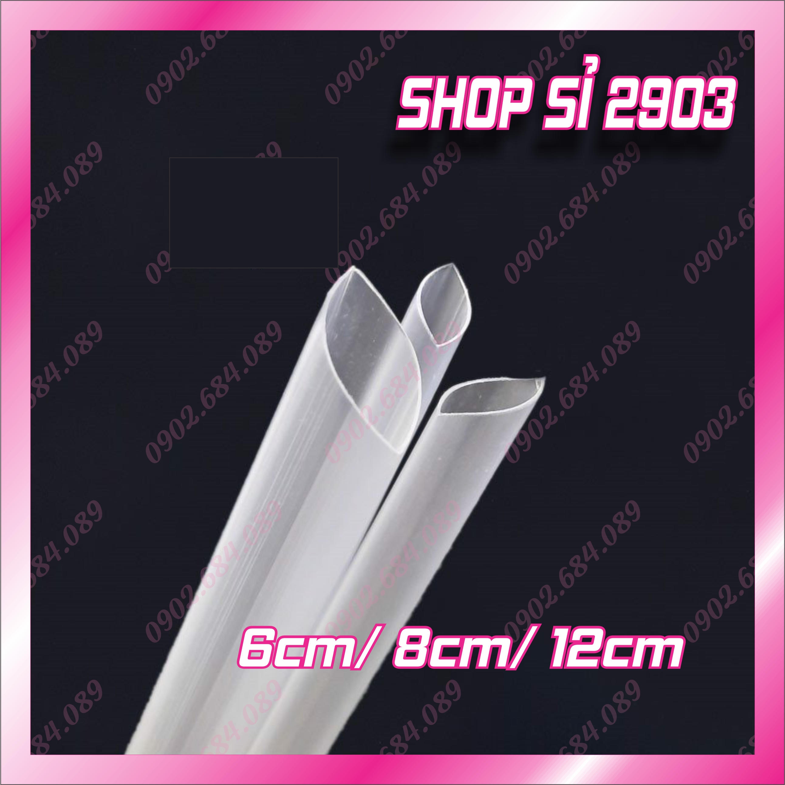 Bịch 500 gr ống hút trắng trong đủ size