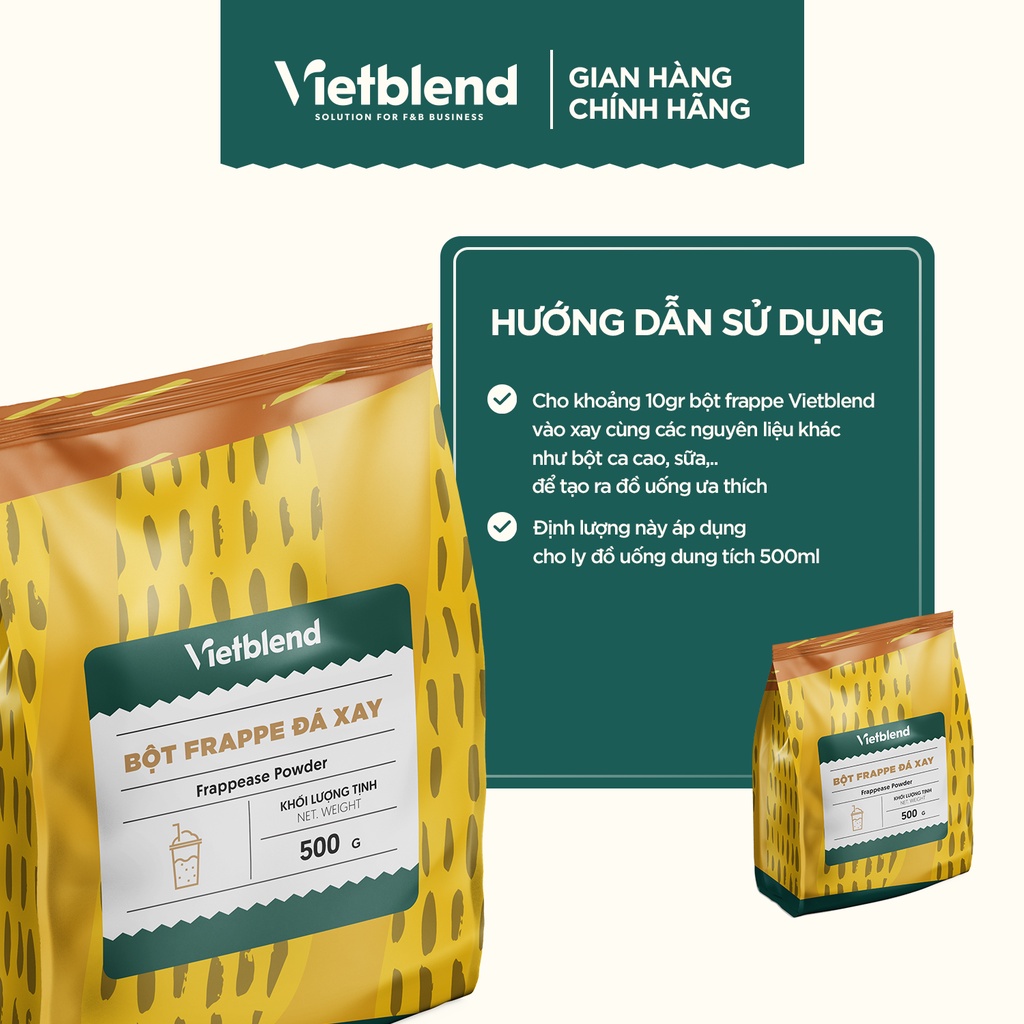 Bột Frappe Đá Xay VIETBLEND Túi 500g