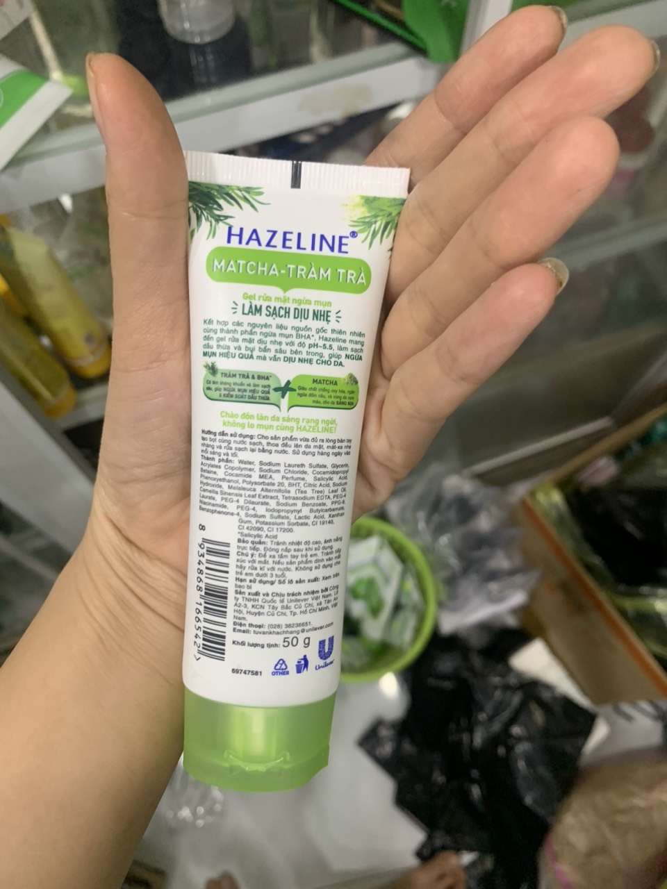 Sữa Rửa Mặt Hazeline matcha 50gr