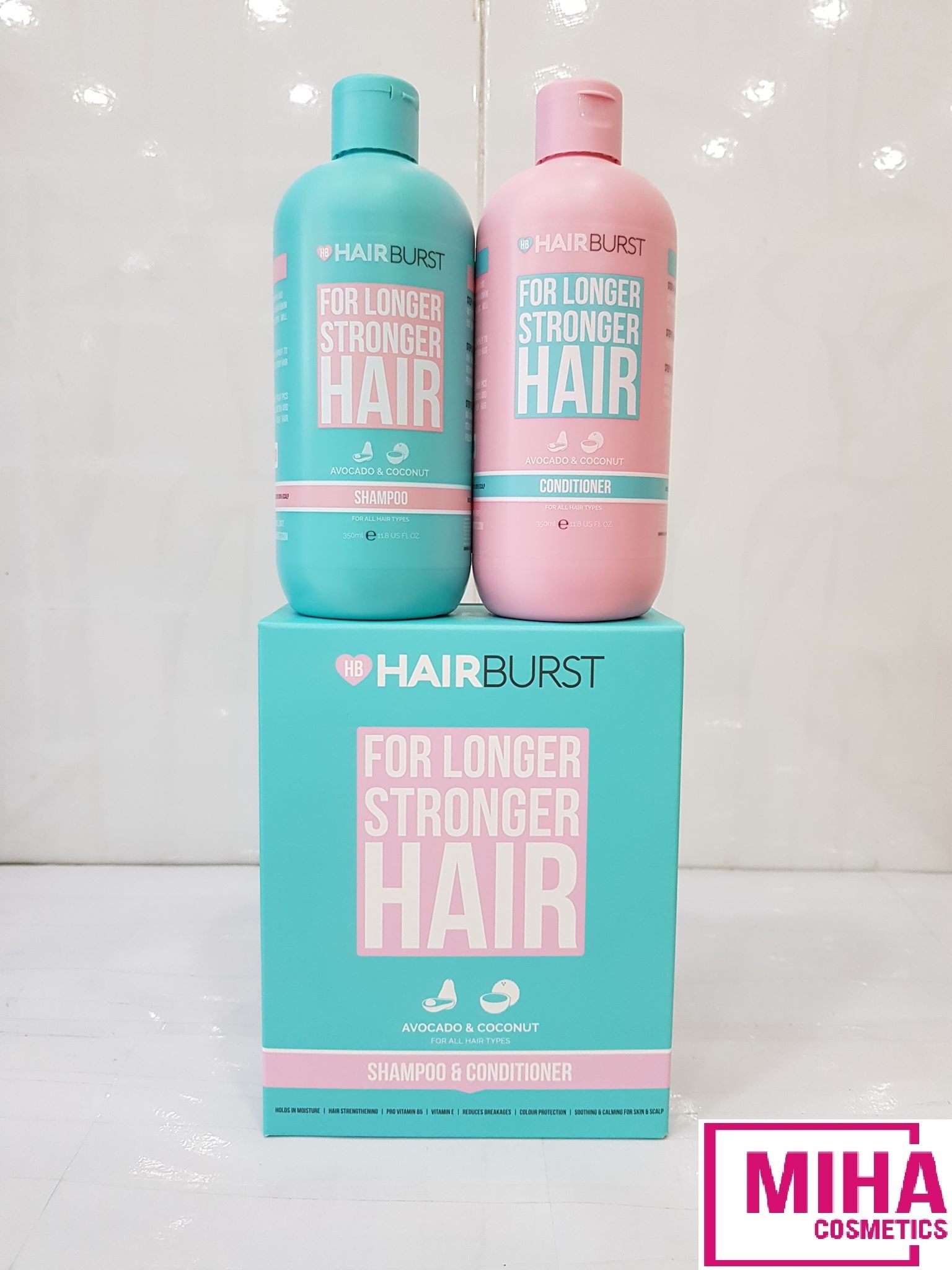 [HCM]Bộ Dầu Gội Và Xả HairBurst For Longer Stronger Hair Giúp Kích Thích Mọc Tóc Ngăn Gãy Rụng 350ml