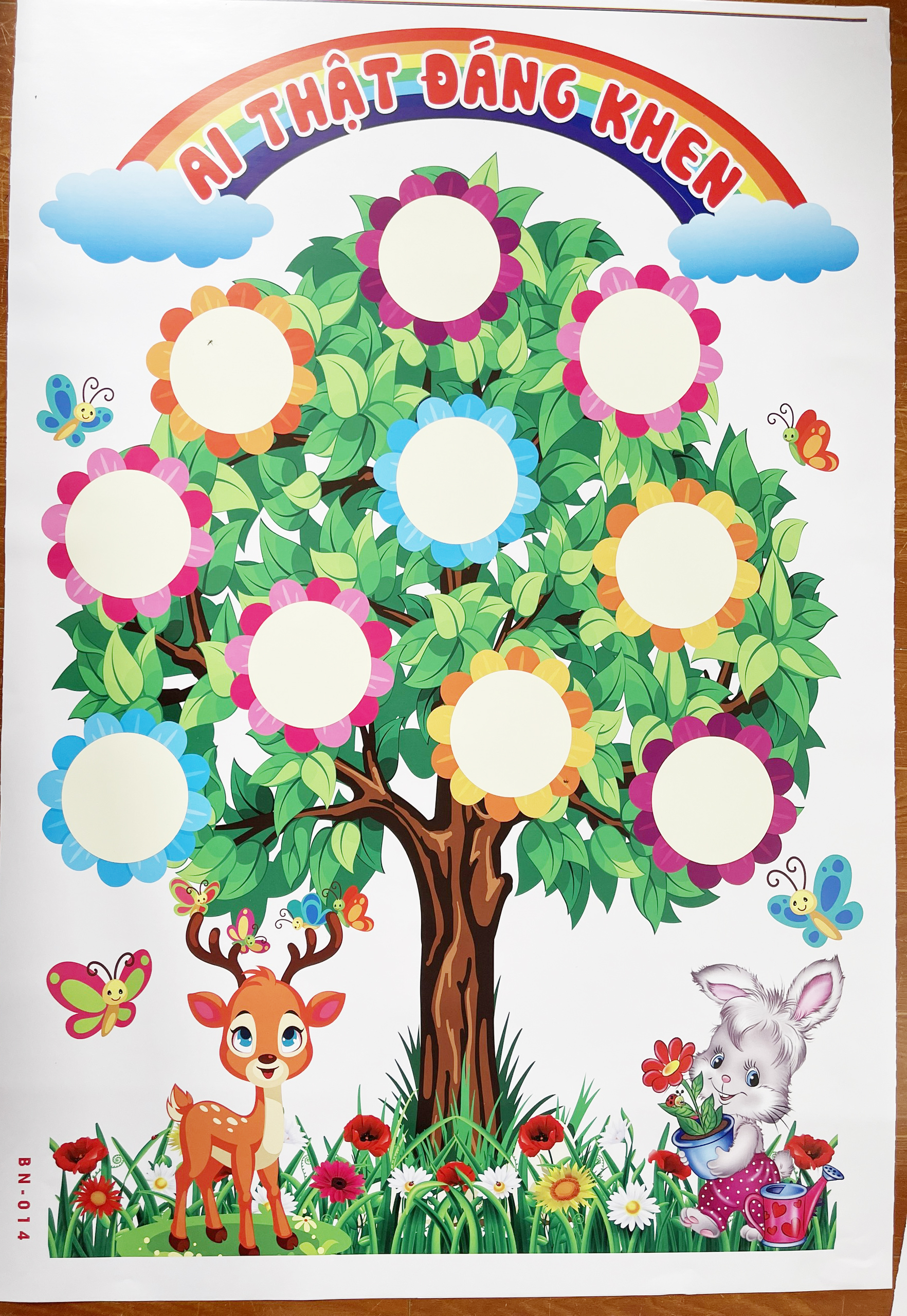 decal mầm non-BẢNG BÉ NGOAN Bn-014