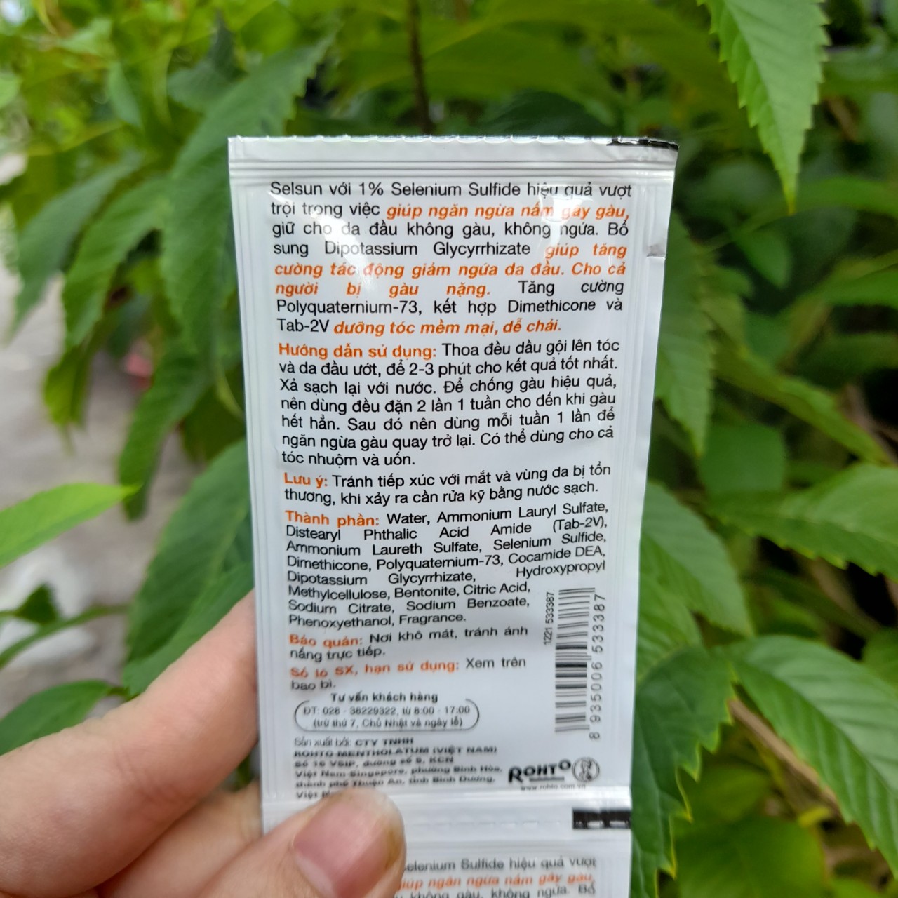 (20 gói x5ml) Dầu gội chống gàu Selsun 1%