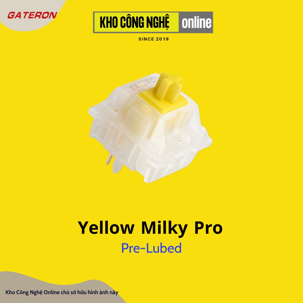 Công tắc bàn phím Switch Gateron Milky Yellow Pro dùng cho bàn phím cơ