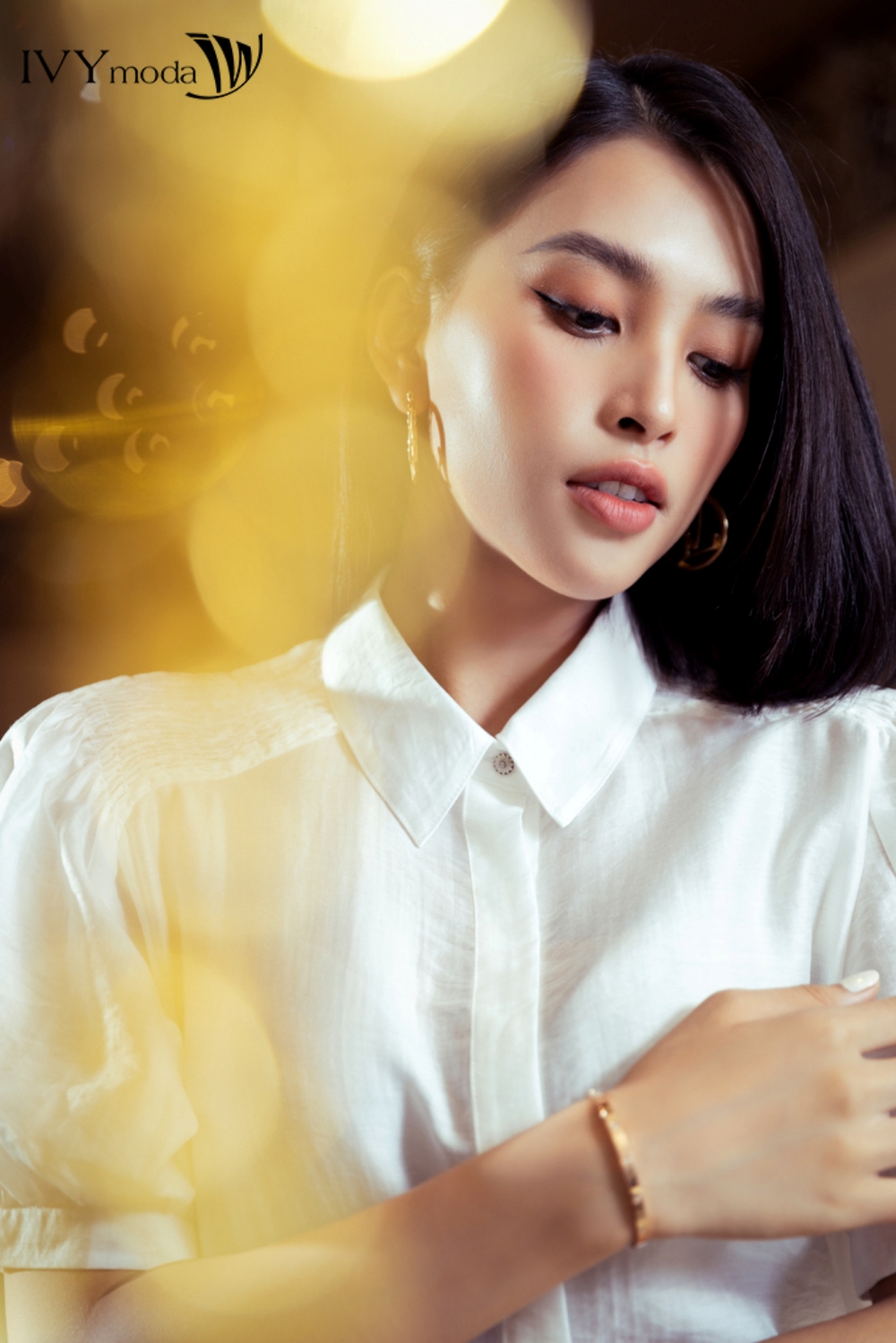 Áo sơ mi tay bồng IVY moda MS 16M7525