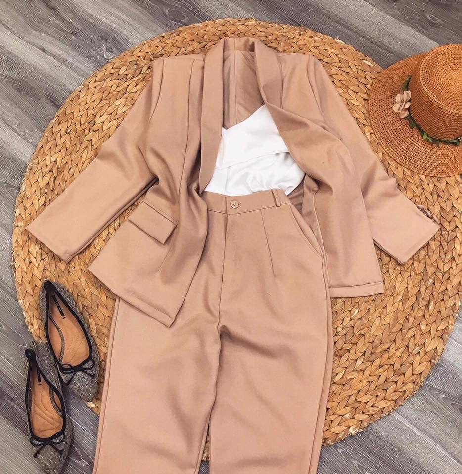 Set vest 3 món quần dài sang chảnh