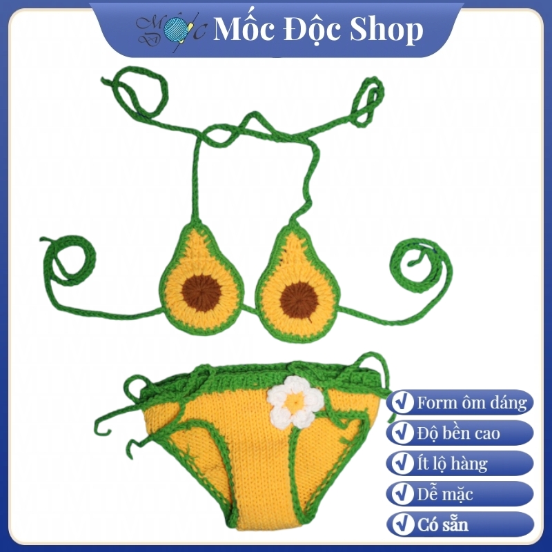 Baby girl Avocado crochet bikini , swim suit two piece, bathing Suit for Newborn, Toddler