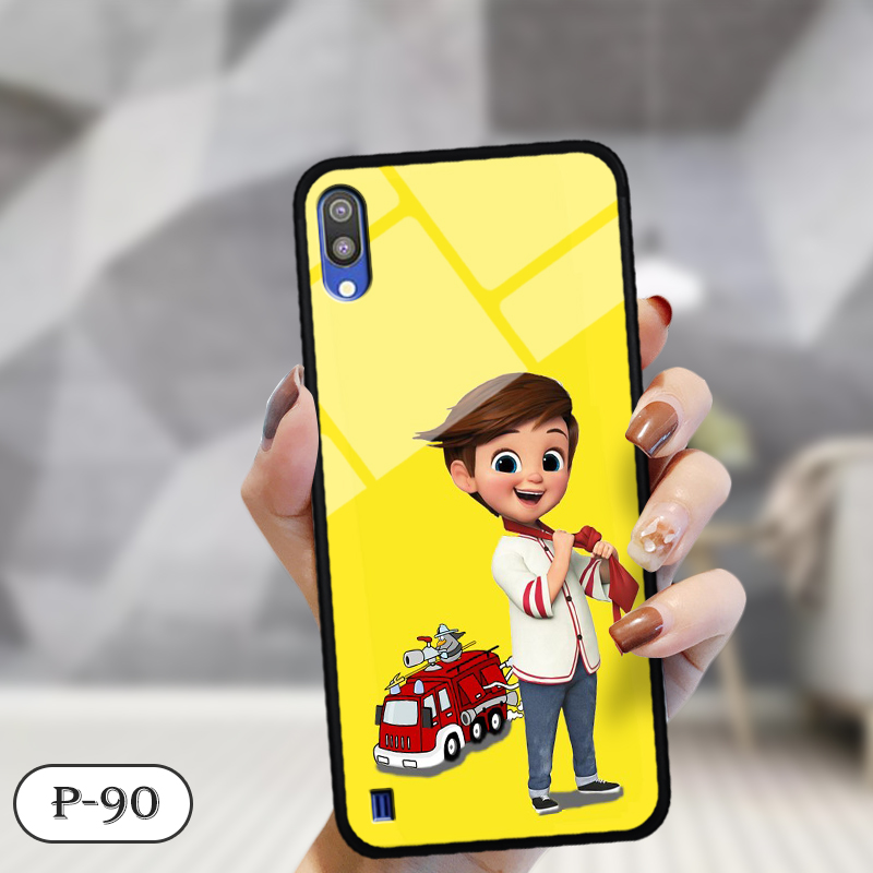 Ốp lưng kính 3D cute Samsung M10