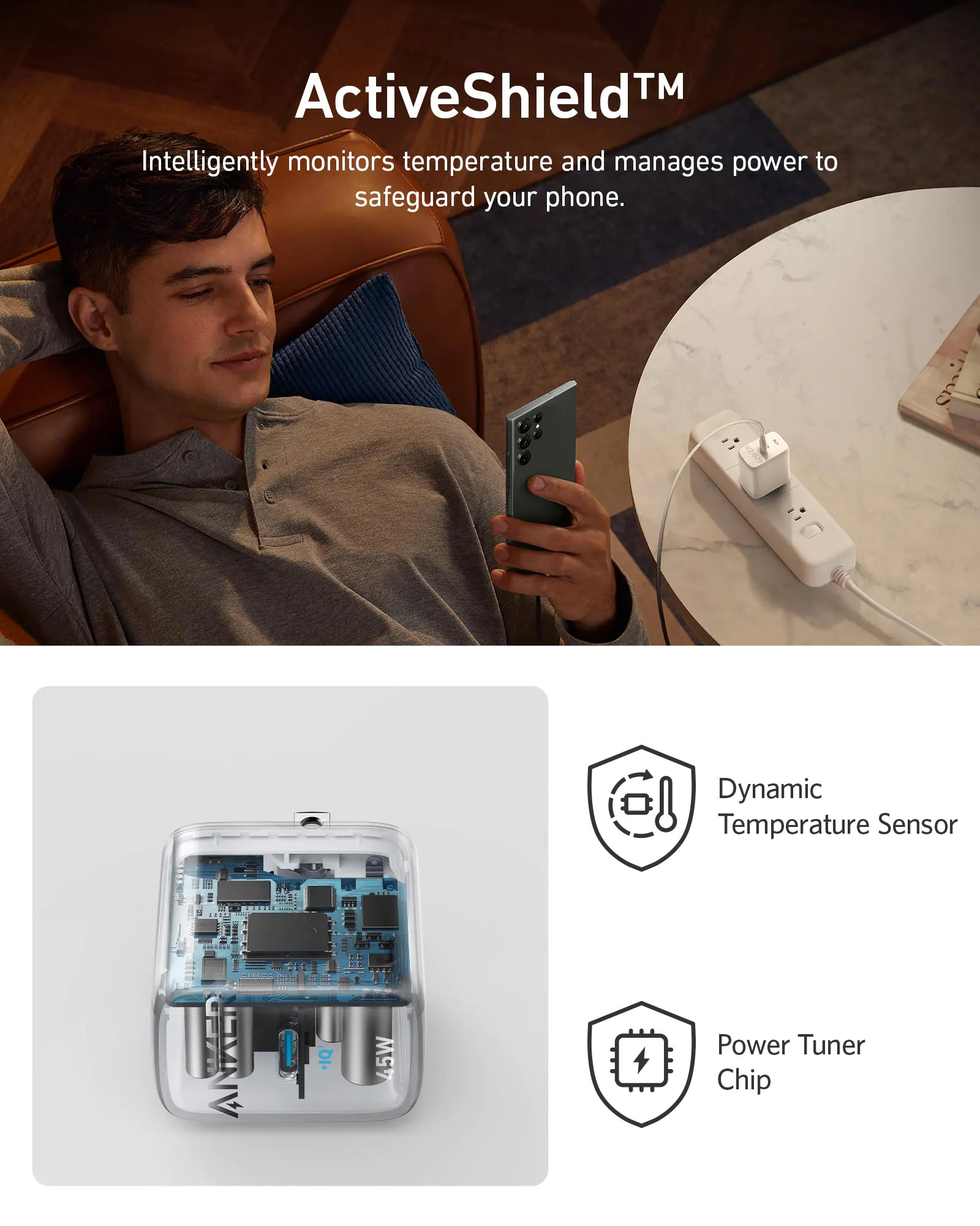 Sạc Nhanh Anker 313 Ace - 45W - 1 cổng USB-C - A2643