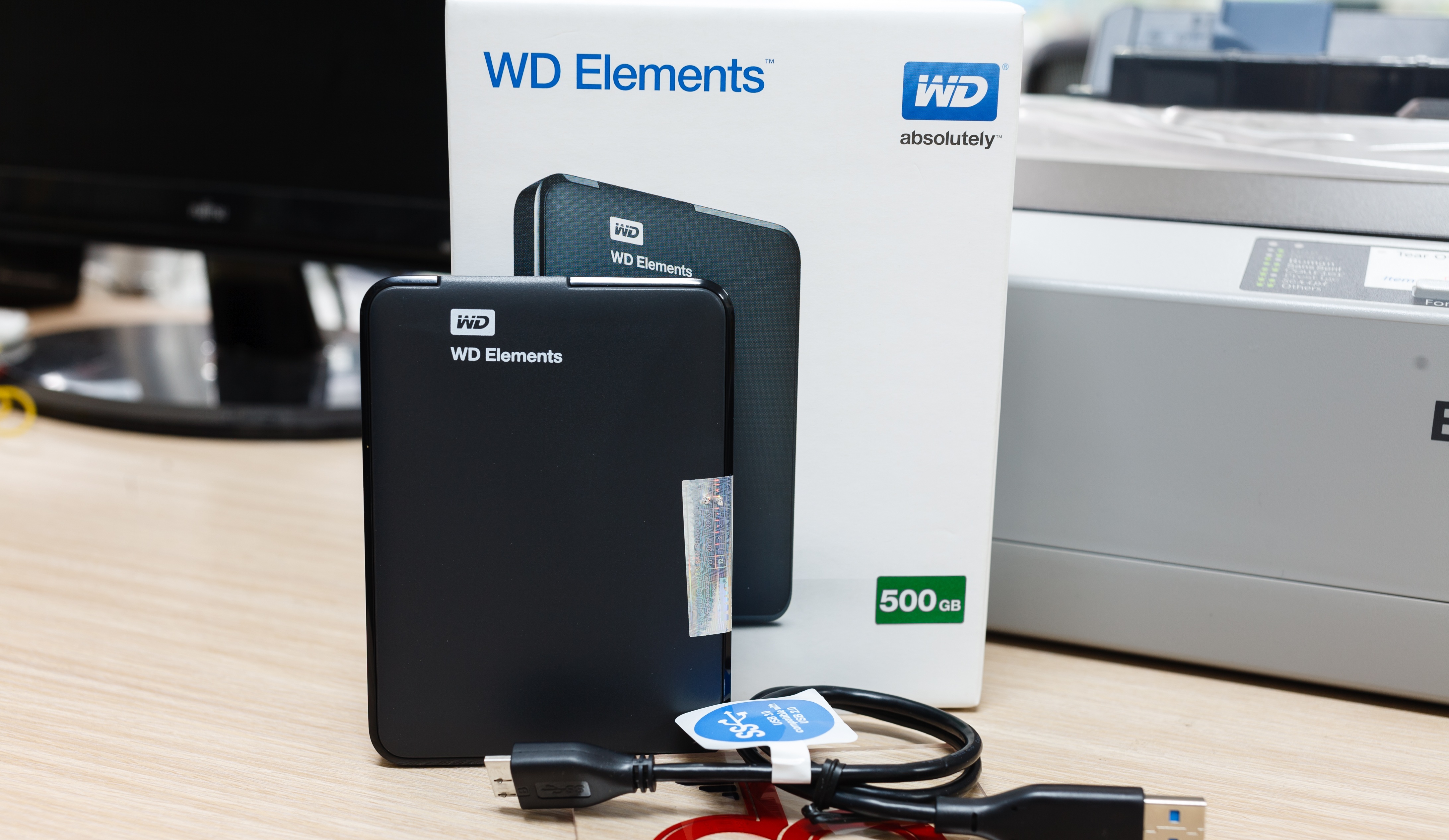 Ổ cứng di động 500Gb WD Elements bảo hành 2 năm + Bao vải WD