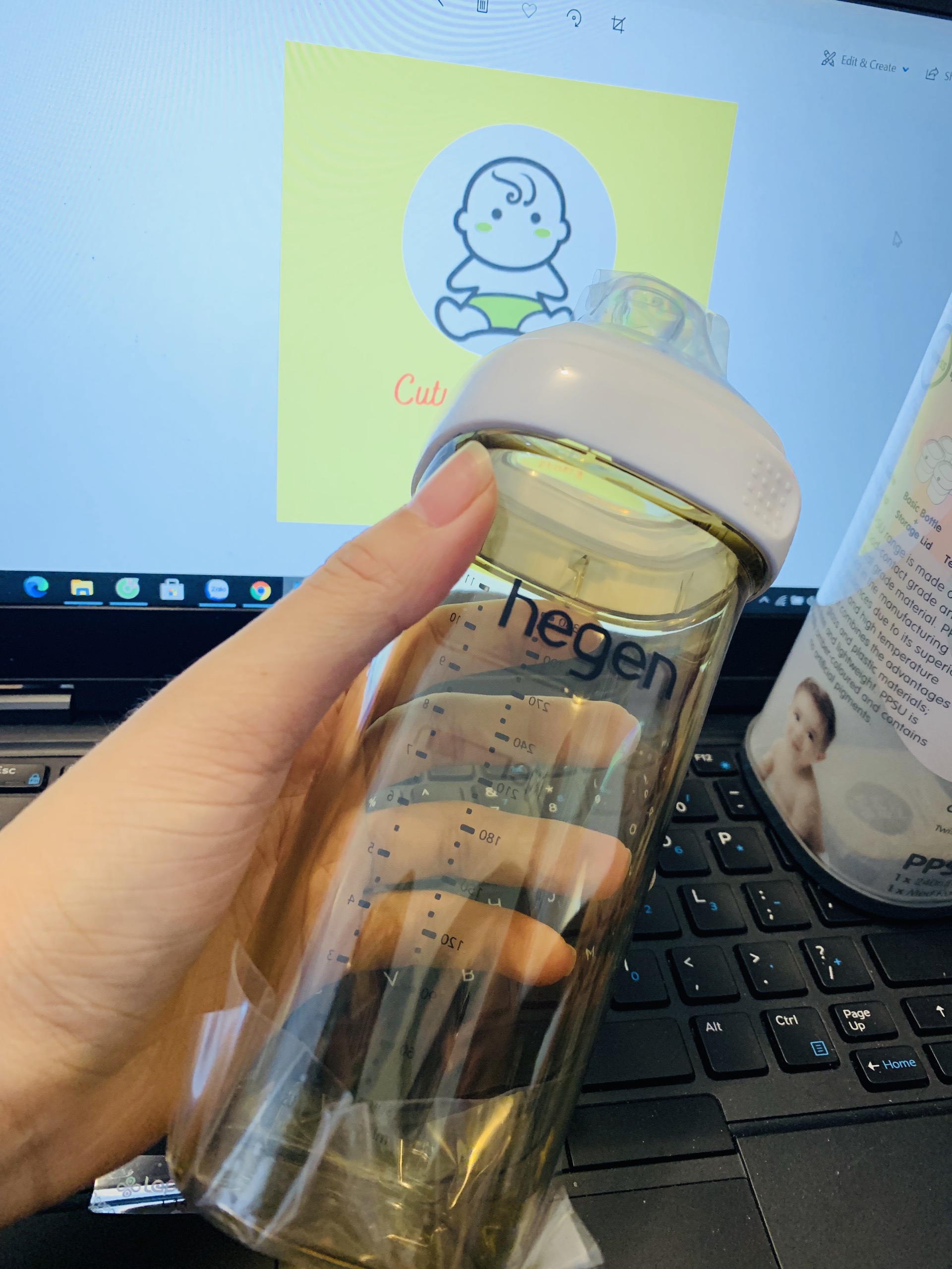 Bình sữa Hegen PPSU 330ml núm ti dành cho bé 6 tháng+