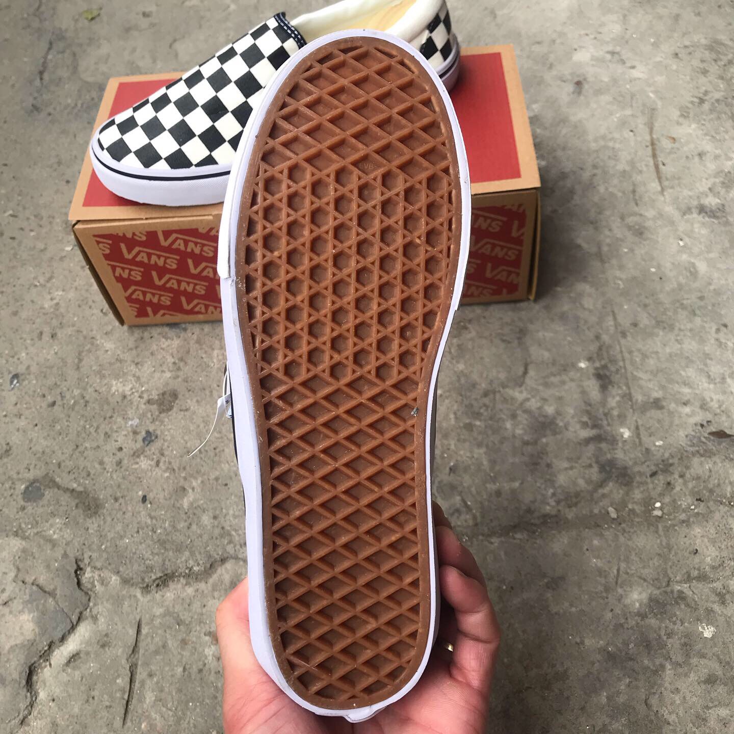 GIÀY VANS SLIPON CHECKERBOAD (Full box, tag)
