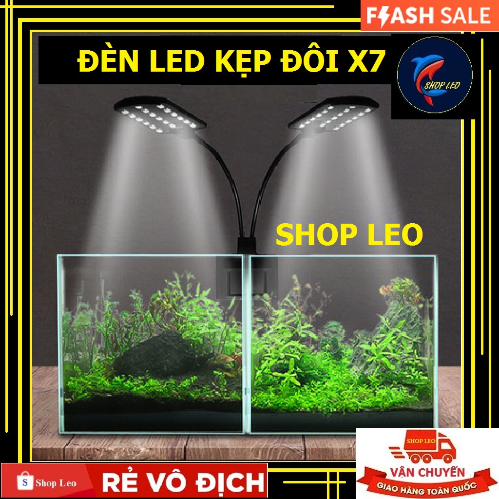 Đèn led kẹp bể cá x7 - đèn led kẹp giá rẻ nhất- đèn hồ thủy sinh - hồ cá cảnh -shopleo