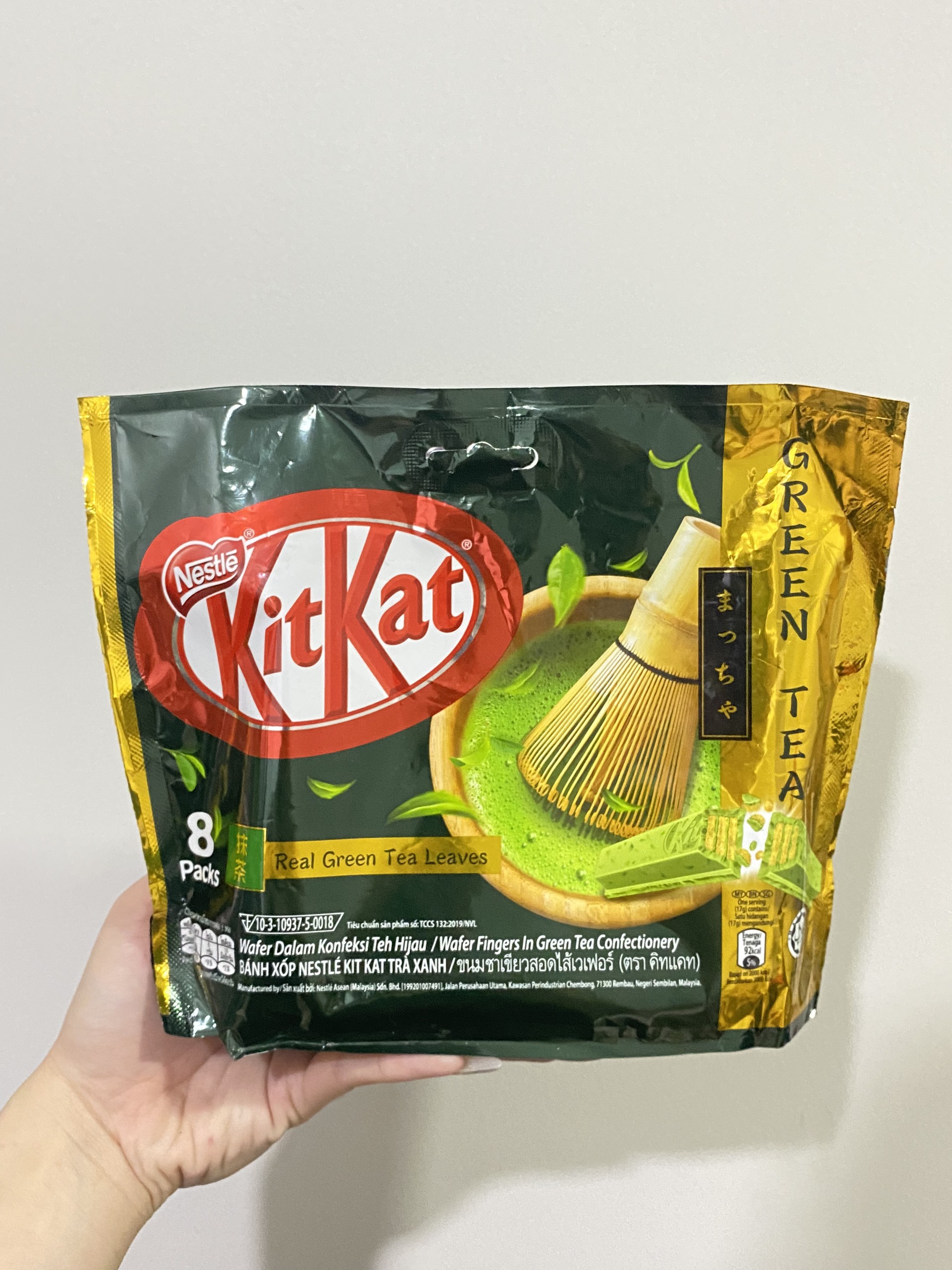 Sôcôla Nestlé KitKat Trà Xanh Thái Lan (Gói 8 thanh x 17g)