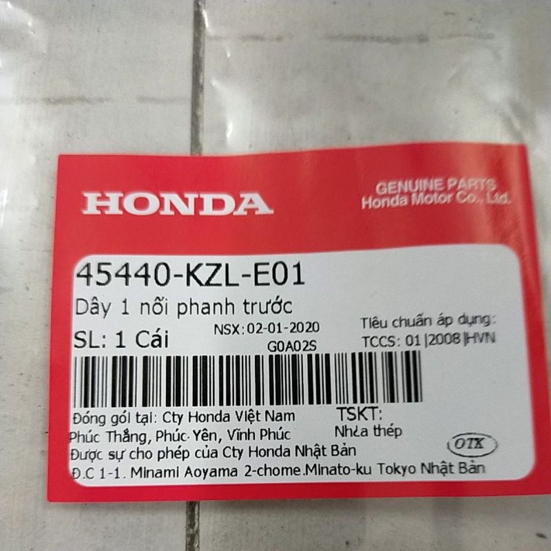 Dây cáp thắng ngắn CBS Honda VS Vision đời đầu 2011 2012 2013