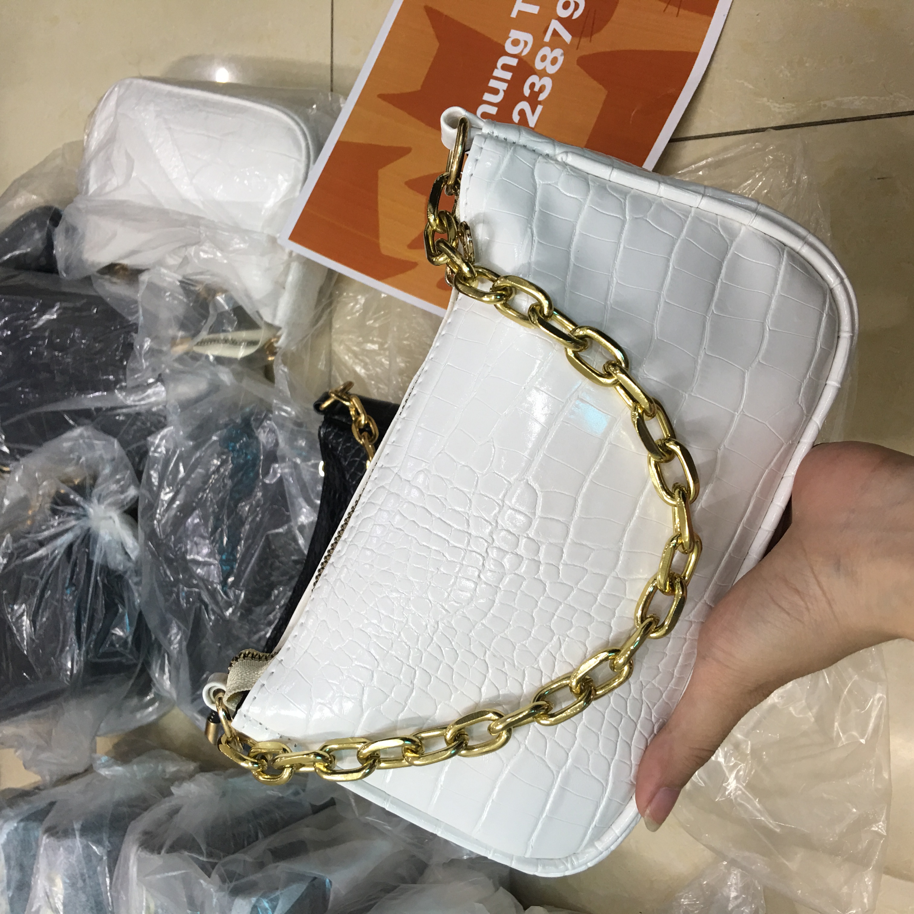 TÚI KẸP NÁCH XÍCH VÂN RẮN HOTTREND - T46