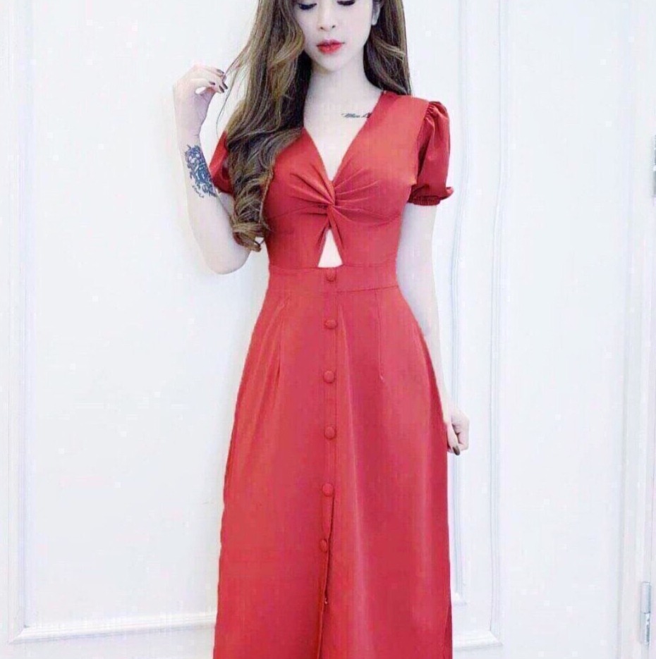 ĐẦM CÁT HÀN XOÁN NGỰC  THỜI TRANG CỰC DẼ THƯƠNG