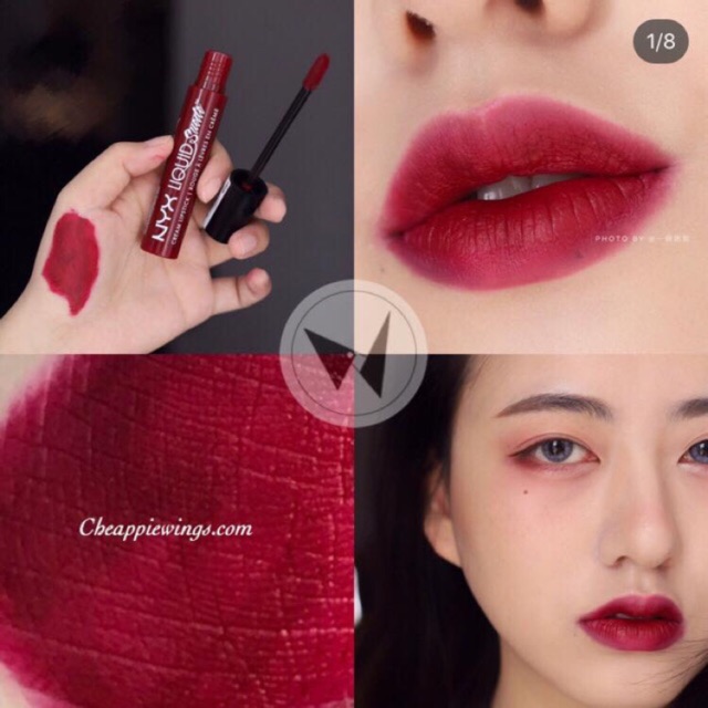 Son Kem NYX Liquid Suede Cream Lipstick 03 Cherry Skies Đỏ Cherry 05 Orange County Cam Đỏ 02 Life's A Beach Hồng Đào 07 Sandstorm 04 Soft Spoken