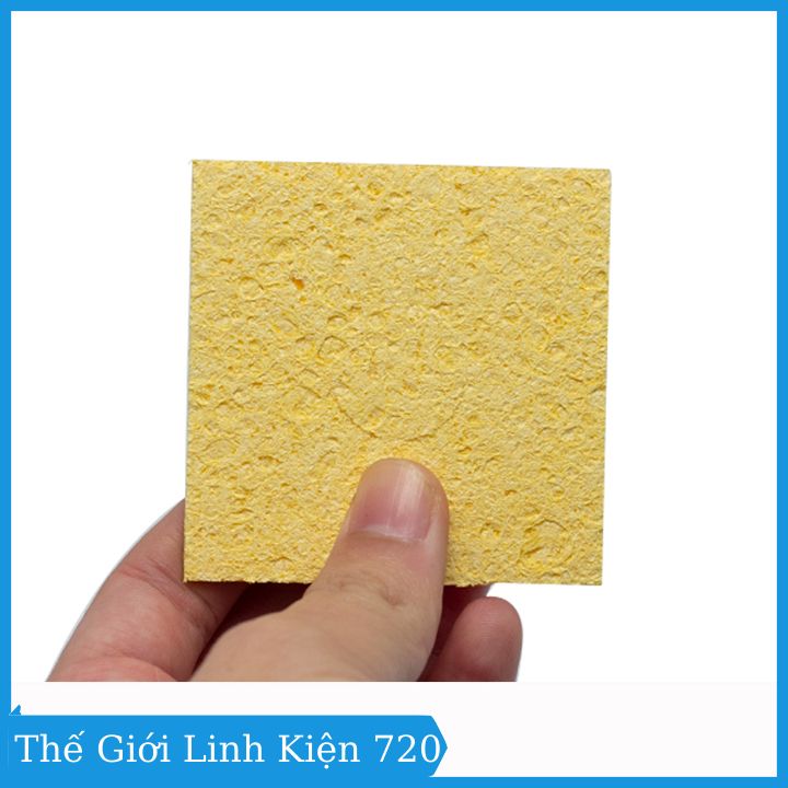 Bọt biển chùi mỏ hàn 6x6cm/8x8cm siêu dầy, độ dầy 3mm