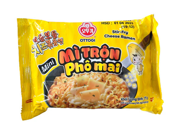 Cb 5 gói mì trộn phô mai mini ottogi 75g 52705