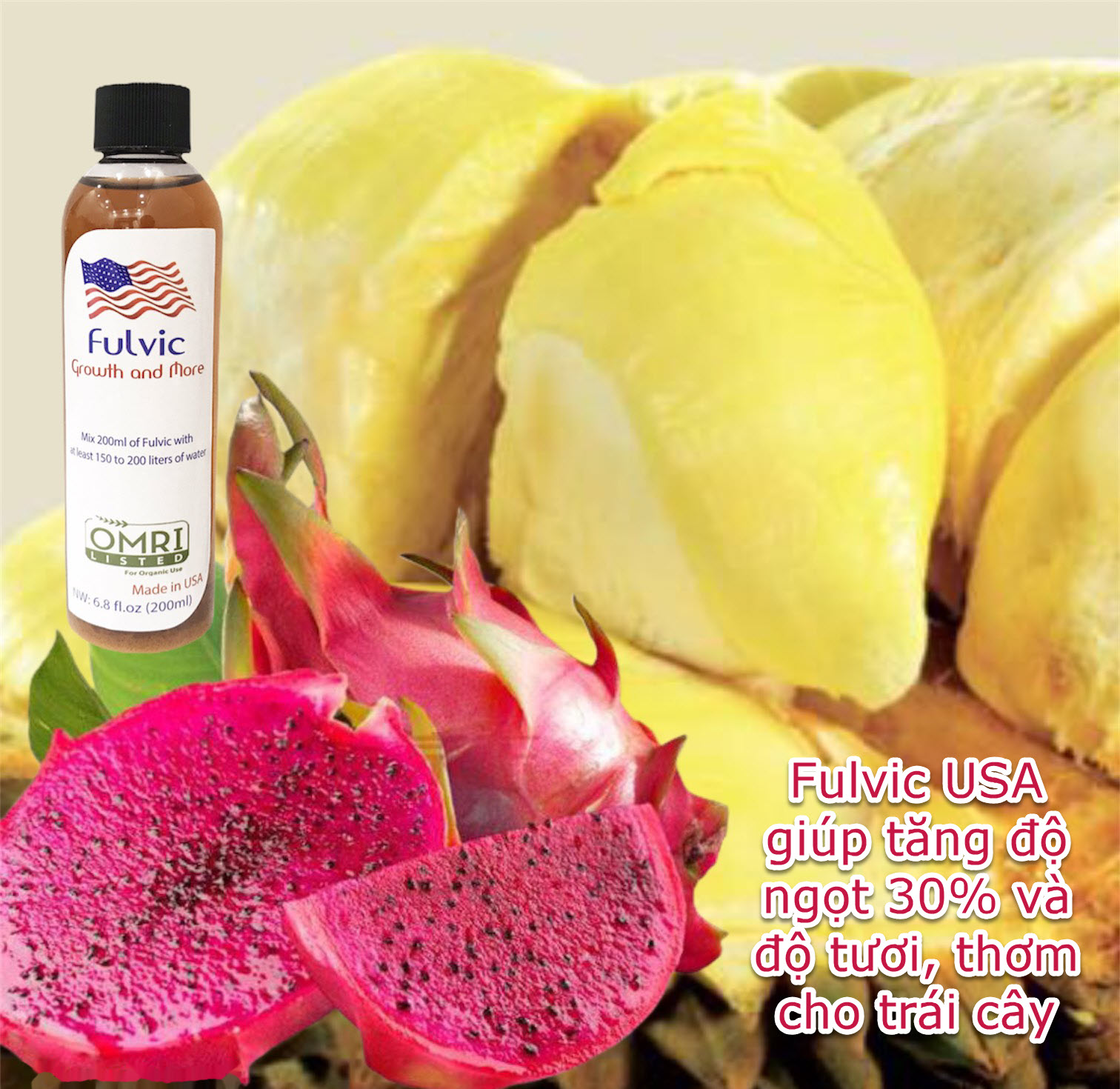 Phân hữu cơ Organic Fulvic USA 200ml