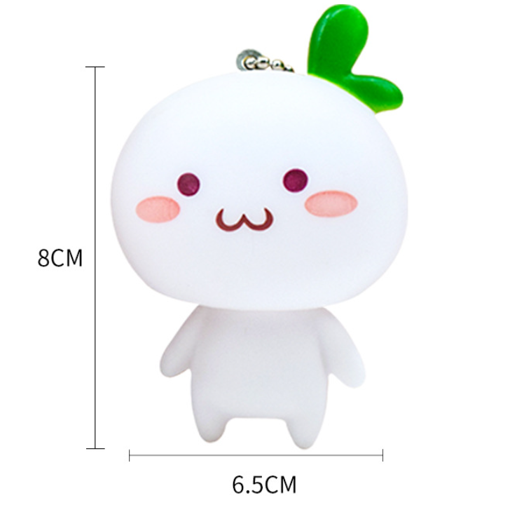 Móc khóa củ cải cute | Mầm cây