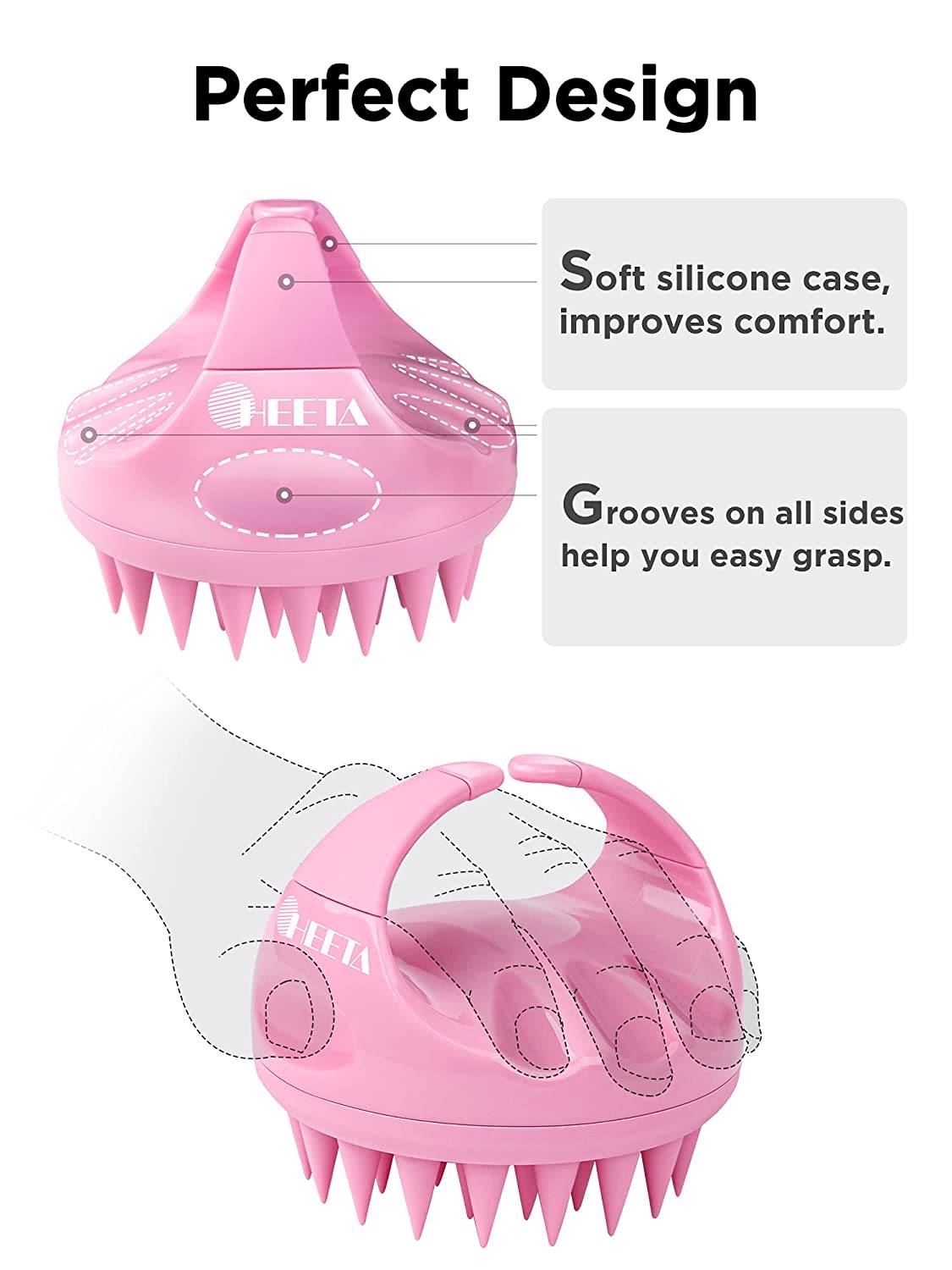 Lược gội đầu + massage Heeta Shampoo Brush