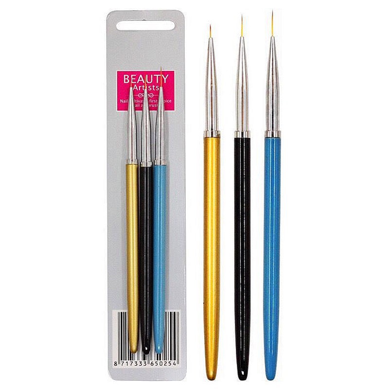 Set cọ râu 3 cây chuyên dùng vẽ móng  - MiNi Nails