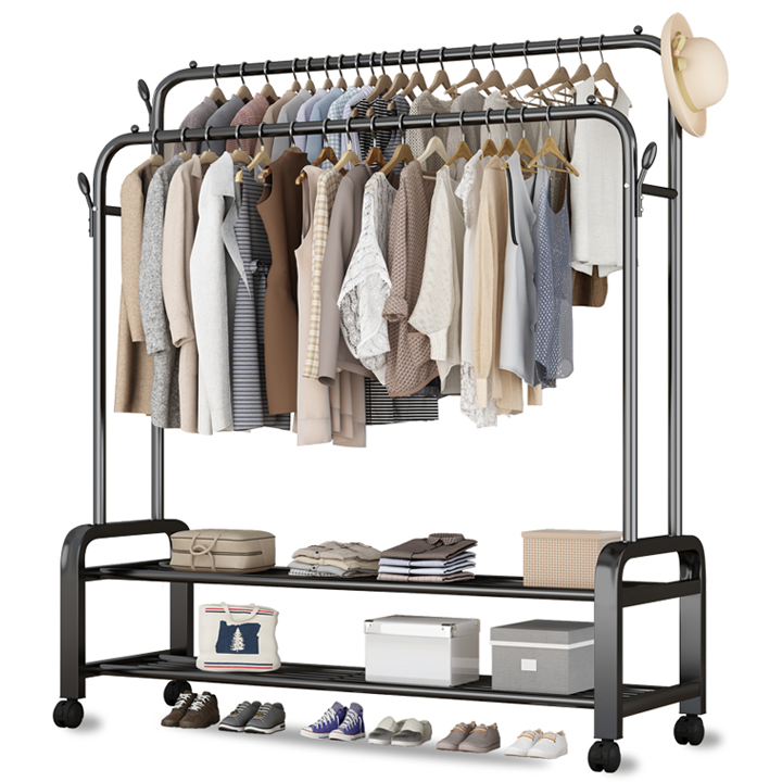 Giá treo quần áo đa năng,giá treo quần áo gấp gọn, giá treo quần áo mẫu mới 3 trong 1 để giày túi xách có mẫu treo mũ đa dạng
