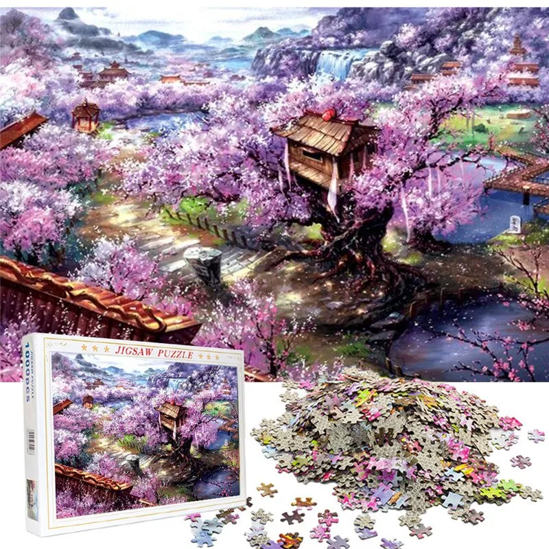 [Hoàn tiền 10%][Hoàn tiền 6%]Bộ Tranh Ghép Xếp Hình 1000 Pcs Jigsaw Puzzle Tranh Ghép (75*50cm) Biệt Thự Sukura Bản Đẹp Cao Cấp