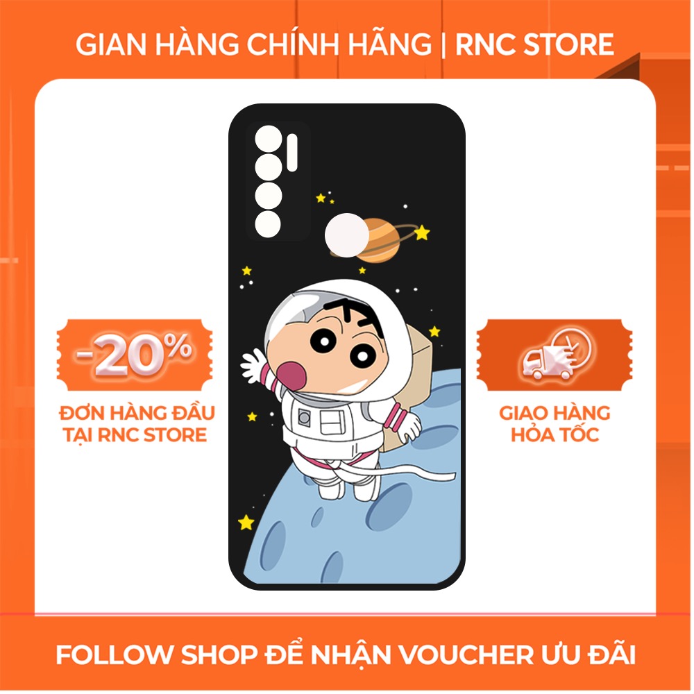 Ốp lưng Vsmart Joy 3/Joy 4/Bee 3/Star 3/Aris/....dẻo đen viền bảo vệ camera hình Shin phi hành gia