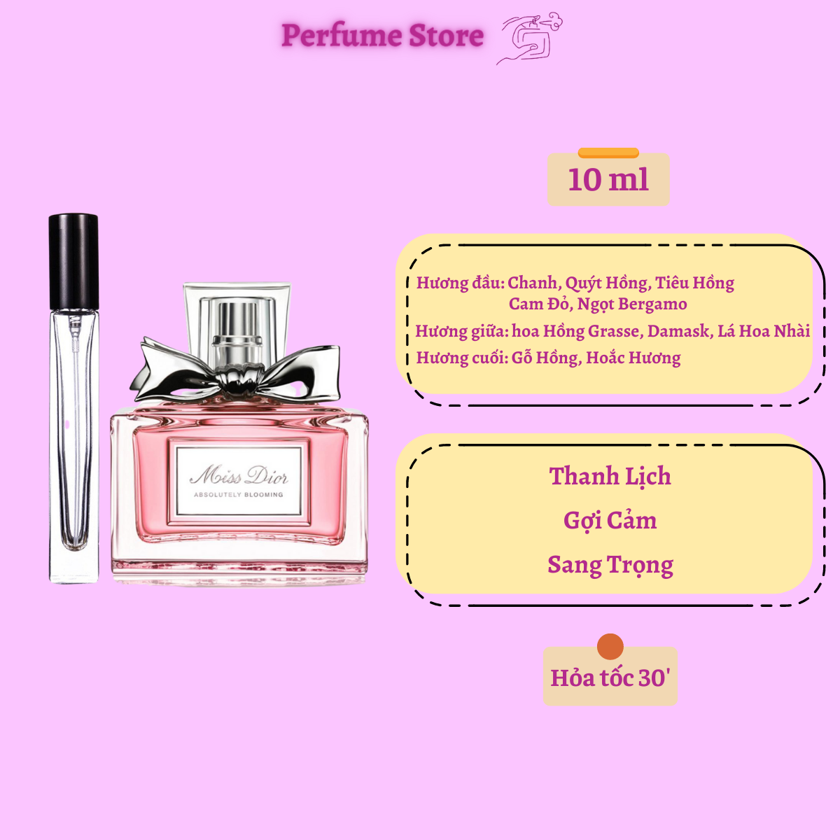 [Chính Hãng] Mẫu nước Hoa Miss Dior Blooming Bouquet ( 10ml)