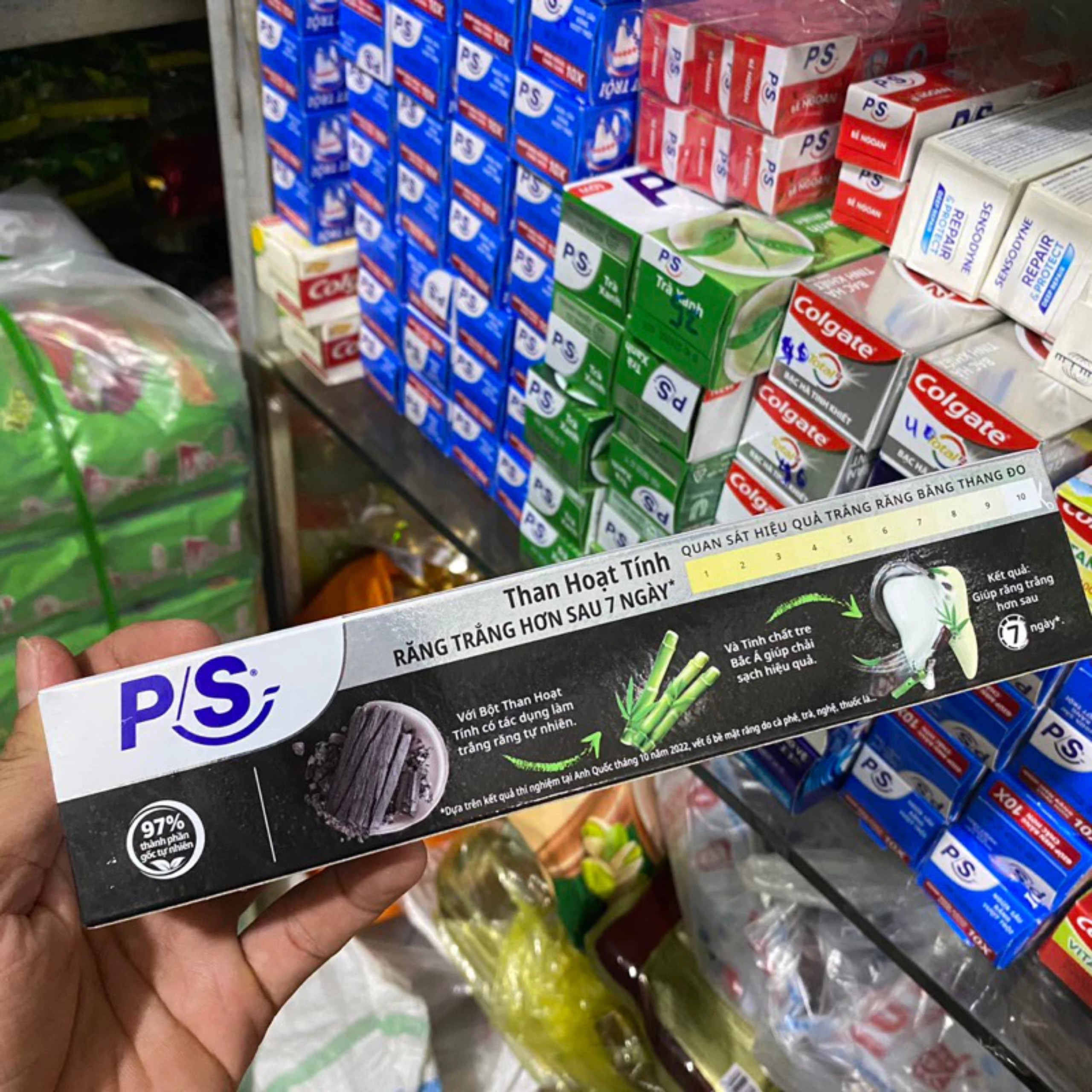 Kem Đánh Răng PS THAN HOẠT TÍNH