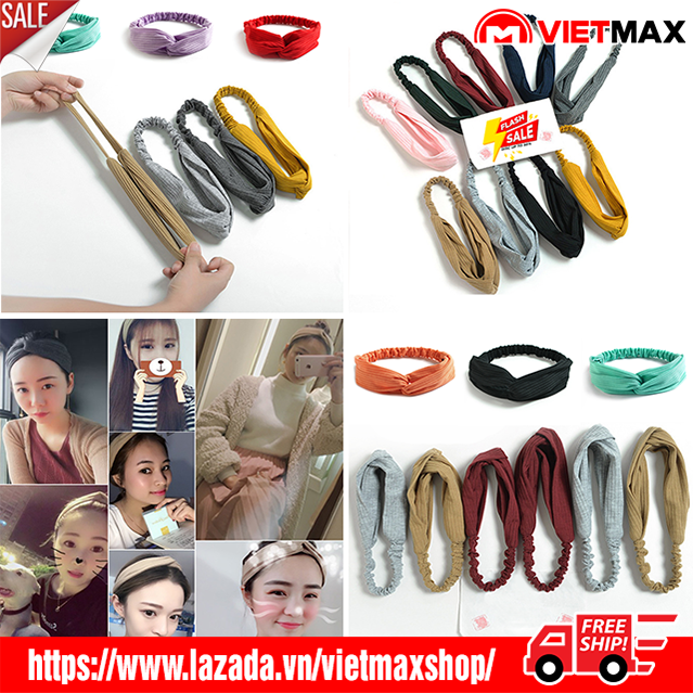 [HOTTREND] Băng Đô Headband Cài Tóc Đan Chéo Giá Rẻ Cho Nữ