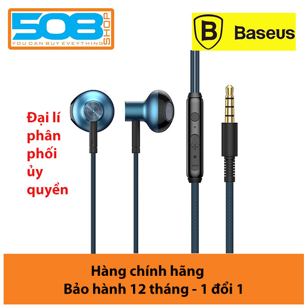 Tai nghe có dây baseus h19, tai nghe nhét tai có dây baseus h19 jack 3.5mm, tai nghe chơi game thể thao âm thanh bass âm thanh nổi 6d tai nghe nhét trong tai có mic dành cho điện thoại iphone xiaomi, samsung, huawei…