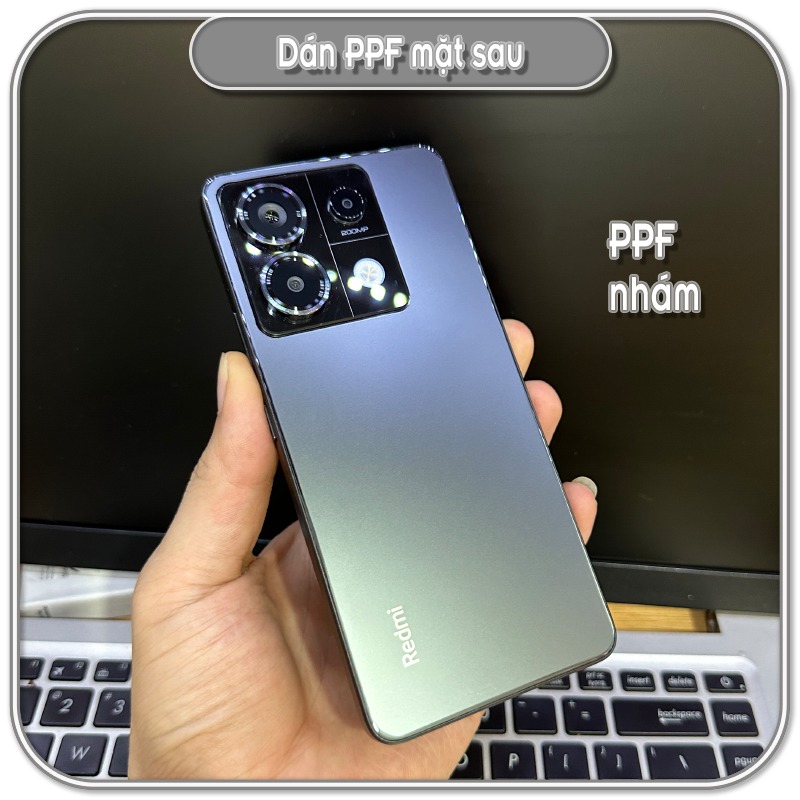 Miếng dán ppf cho redmi note 13-note 13 pro 5g- note13 pro plus chống trầy mặt lưng, trong - nhám - 7 màu
