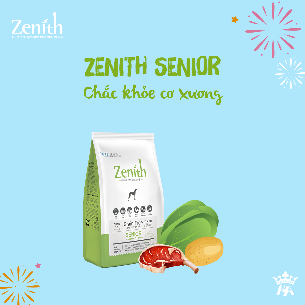 [HCM]ZENITH SENIOR HẠT MỀM CHO CHÓ GIÀ