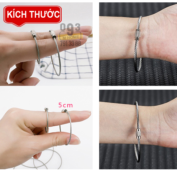 Dây Cáp Thép Treo Chìa Khóa Dây Treo Đa Năng Móc Treo Đa Năng Móc Cáp
