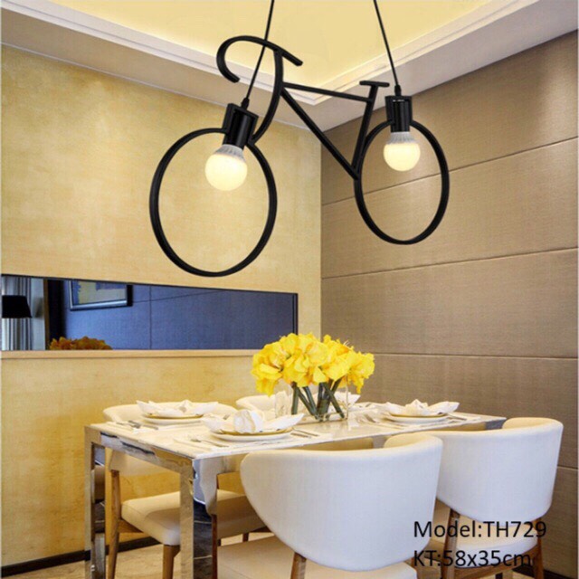 Đèn thả hình xe đạp,đèn trang trí,đèn thả