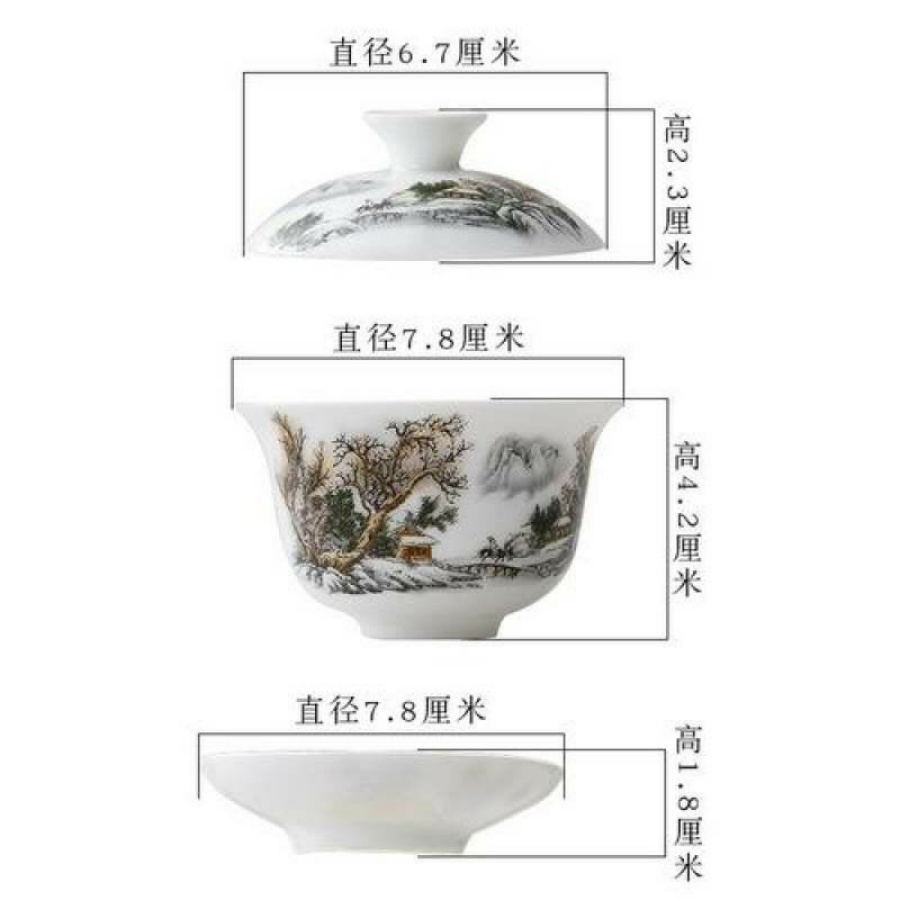 [HCM]Chén trà có nắp Kiểu cổ Trung Quốc