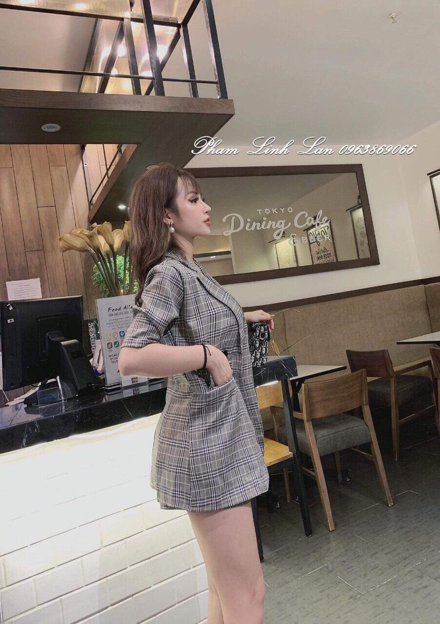 Set vest đùi kaki-QH