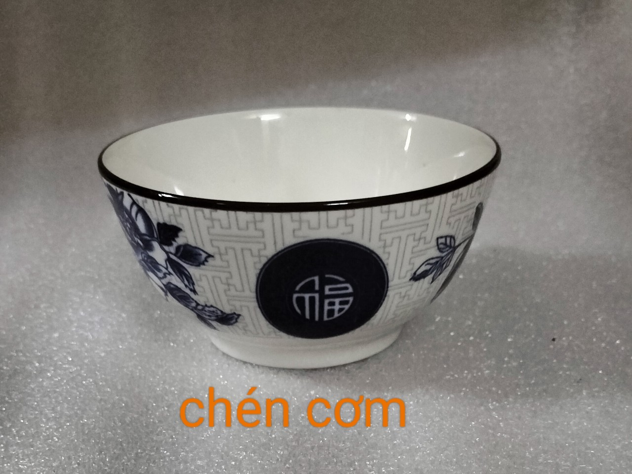TÔ CHÉN DĨA BÁT TRÀNG CHỮ PHÚC CAO CẤP
