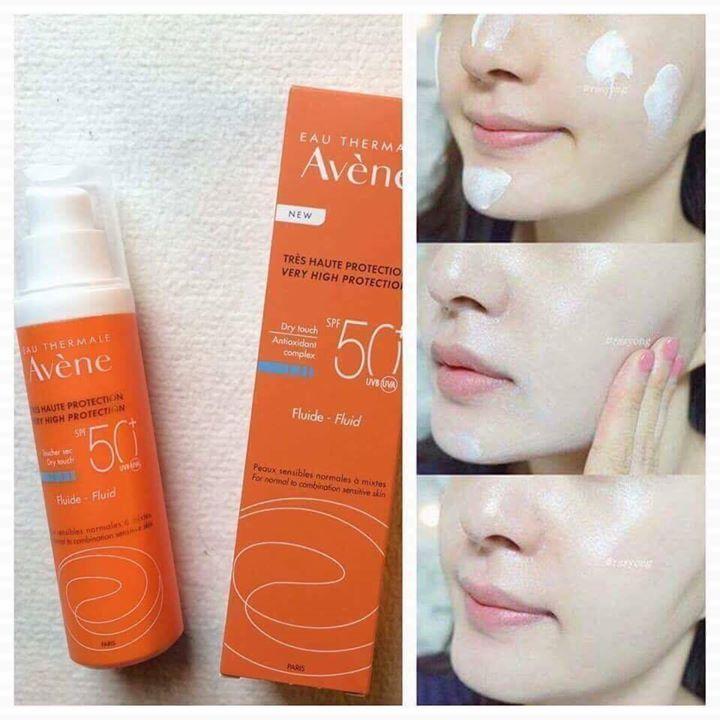 Kem chống nắng Avene Fluide và Cleanance 50ml