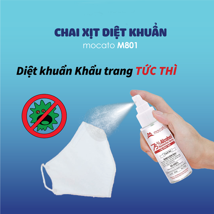 Chai xịt diệt khuẩn khử mùi Mocato M801