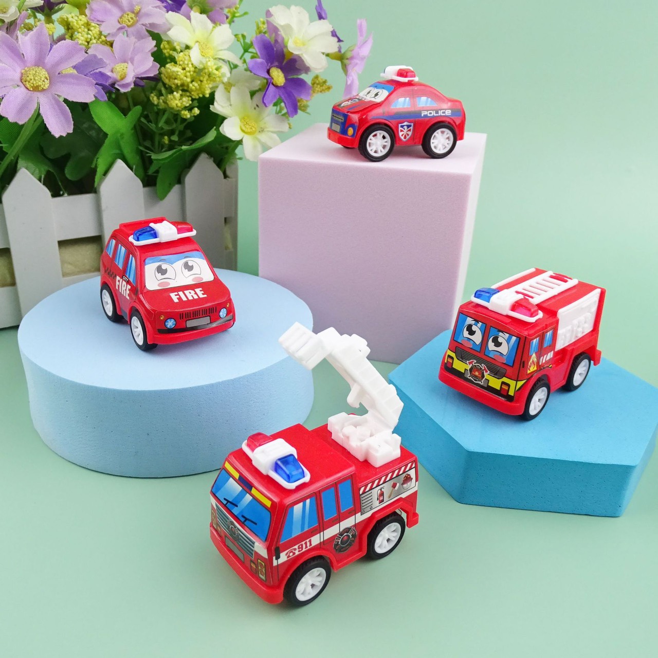 Xe chạy cót mini màu đỏ dễ thương cho bé, đồ chơi cho bé